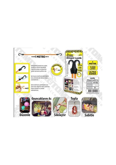 Automix Lateks Ahtapot Lastik 1 M Çok Amaçlı Elastik Sabitleyici Dayanıklı Ve Esnek