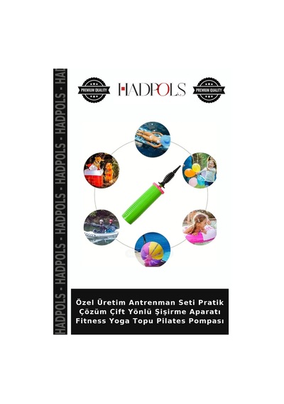Özel Üretim Antrenman Seti Pratik Çözüm Çift Yönlü Şişirme Aparatı Fitness Yoga Topu Pilates Pompası