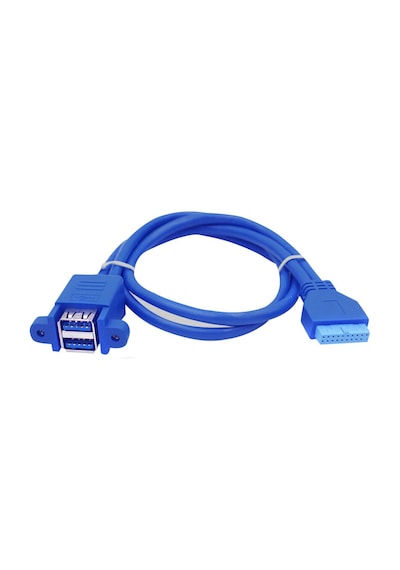 2 Port Usb 3.0 Dişi To 20 Pin Dişi Anakart Vidalı Panel Tip Kablo