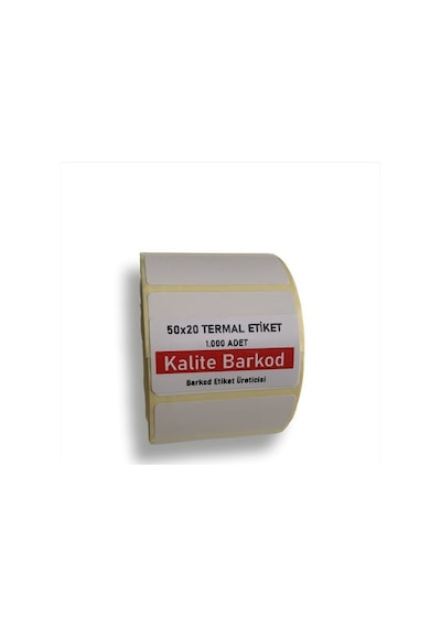 Kalite Barkod 50X20 Termal Etiket 15 Rulo