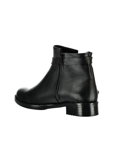 Fox Shoes A726193409 Siyah Cilt Alçak Topuklu Kadın Bot Siyah Cilt-suni Deri