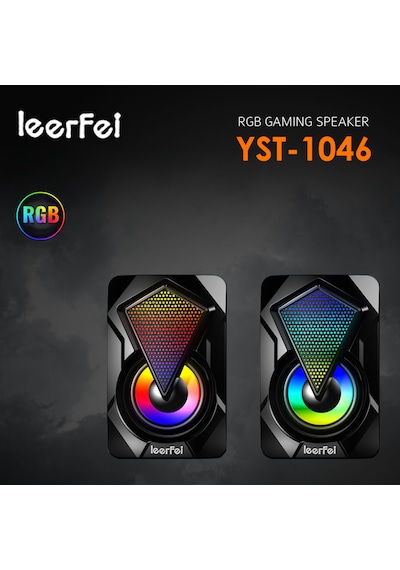 Leerfei Lf-1046 Rgb Led Mini Speaker 2 3 Watt Usb Hoparlör Seti