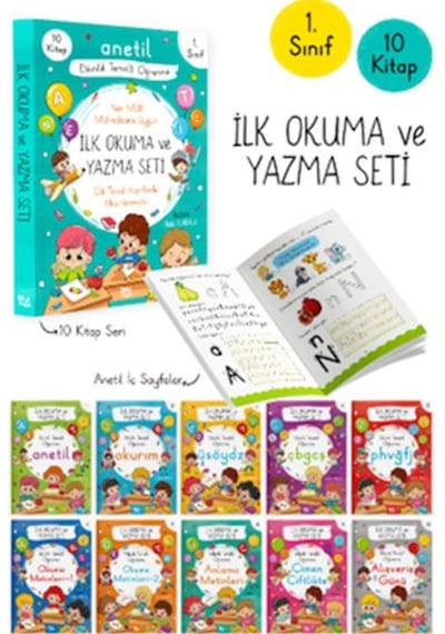 Anetil İlk Okuma Ve Yazma Seti 10 Kitap