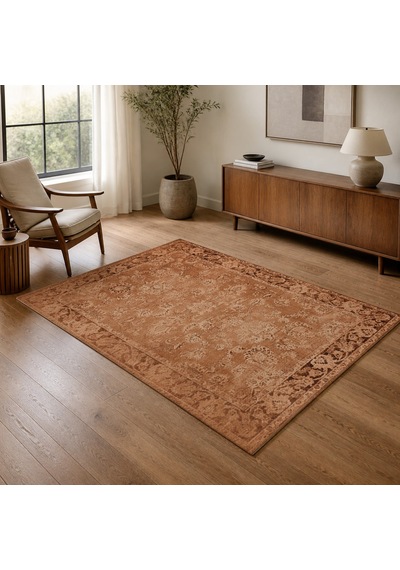 Kartela Halı Lino Halı Jüt Taban Dokuma Halı Bakır - 60 X 90 Cm