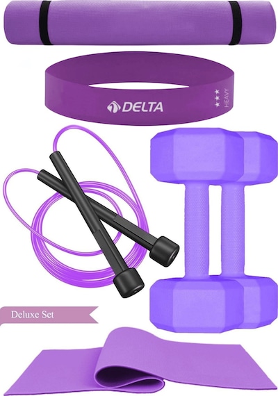 Pilates Seti - Tam Ekipman Ile Evde Fit Kalın Thm-0000010, One Size Beyaz - Pembe