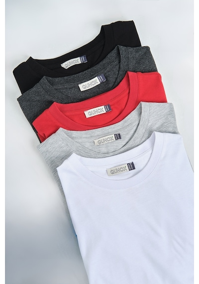 Erkek %100 Pamuk Regular Kalıp 5 Li T-shirt Paketi Siyah