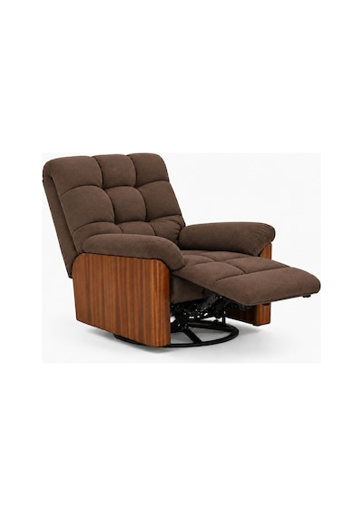 Smarto Relax Tv Koltuğu Porto Comfort Döner Ve Sallanan Elektrikli Mekanızmalı Sırt Dayanağı Kontrol Panelli Ergonomik 8 Farkli Renk Seçenek Dekoratif Baba Koltuğu Kahverengi
