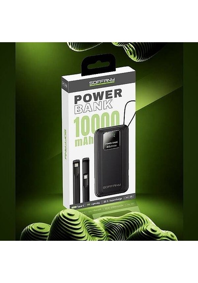 Hy-310 10.000 Mah Powerbank 22.5w Type-c + Lightning Çıkışlı Siyah