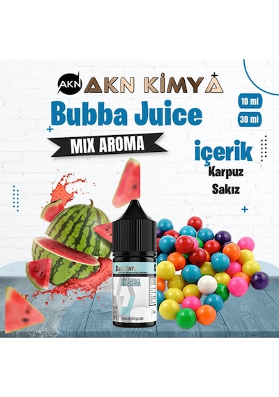 Akn Kimya Bubba Juice Mix Aroma Karpuz Sakız Gıda Aroması 10 Ml