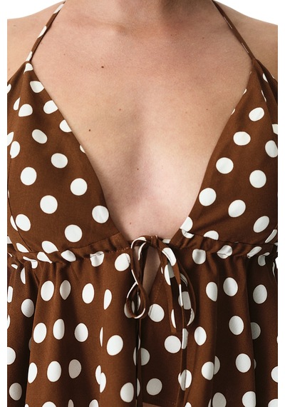 Penti Polka Dot Frill Bikini Üstü