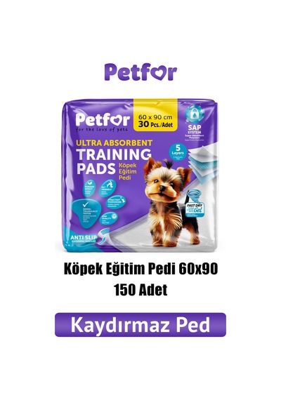 Petfor Köpek Eğitim Pedi 60x90 Kaydırmaz Bantlı 150 Adet