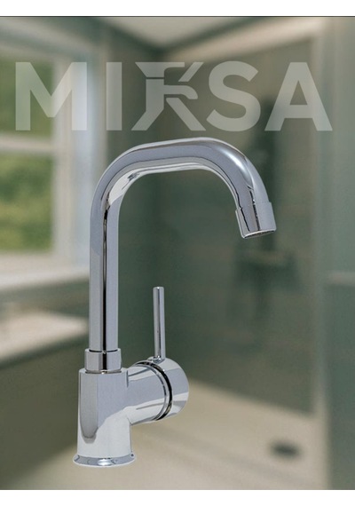 Armut Köşe Borulu Banyo Lavabo Bataryası Çeşmesi Musluğu Çift Su Girişli Krom