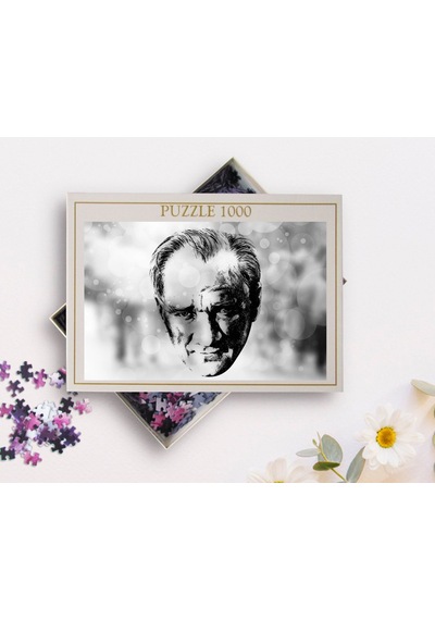 Bk Home Karakalem Atatürk Tasarımlı 1000 Parça Profesyonel Puzzle