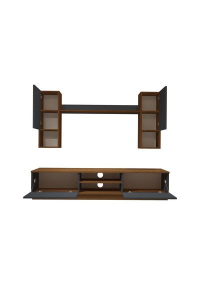 Decoraktiv Eko 5dab Mdf Dvd Tv Ünitesi Tv Sehpası Ceviz - Antrasit