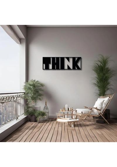 Sanatsal Metal Tablo Think Metal Duvar Tablosu İmza