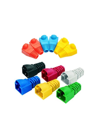 Rj45 Kılıf Cat5 Renkli Koruyucu Network Boot 100 Adet Papuç