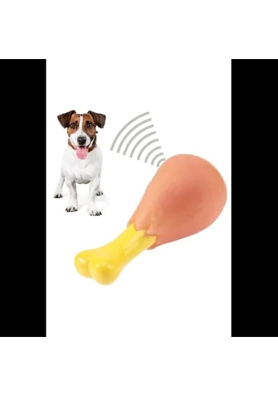 Oyuncak Dayanıklı Vinil İnteraktif Eğlenceli Isırma Diş Kaşıma Pet Köpek Sesli Oyuncak Tavuk Butu