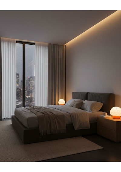 Elana Design Mumi Mantar Abajur - Abajur Ve Gece Lambası Turuncu