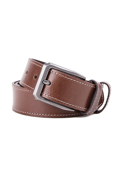 Vince Camuto 4cm Flup Dik Spor Kahve Erkek Kemer