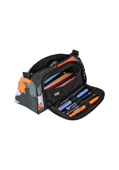 Jacbag Prıme Xl-lastik Ayraçlı İki Bölmeli Kalem Kutusu Turuncu Camoflora Genel