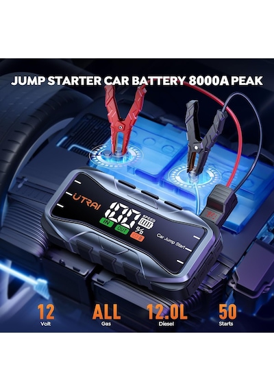 Jstar Js10 27000mah 6000a Jump Starter Taşınabilir Akü Takviye Kiti + Taşıma Çantası Çanta + 6