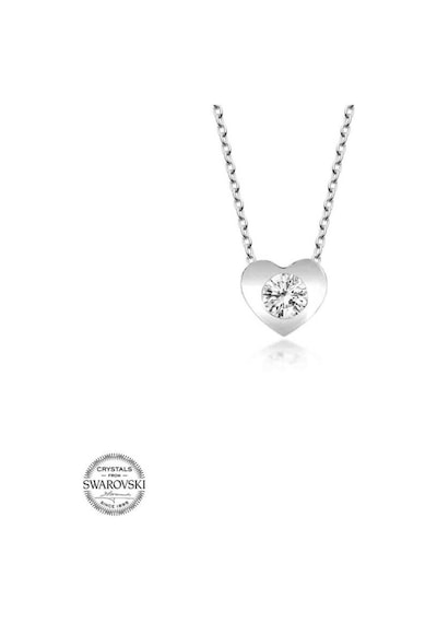 Swarovski Taşlı Gümüş Kalp Kadın Kolye (522318234)