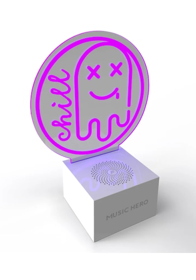 Sbs Mor Neon Bluetooth Hoparlör Led Işıklı Taşınabilir Kablosuz Speaker 3w Usb-c