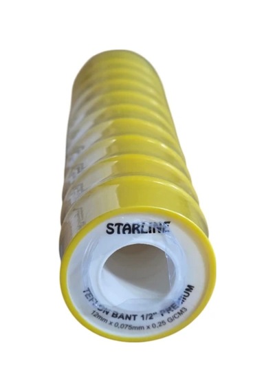25'li Paket Starline Teflon Bant 12mmx0,075mmx10m