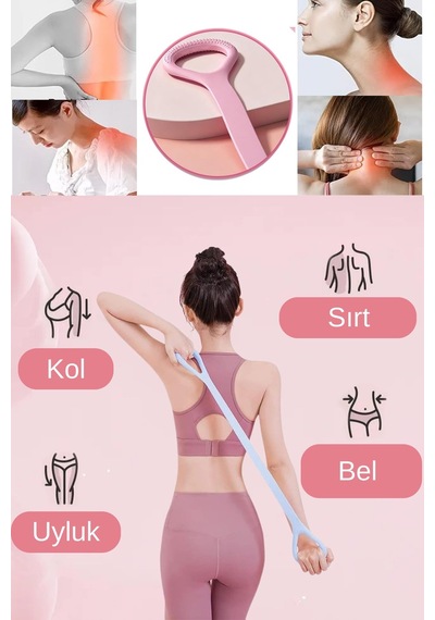 Siolanzi Pilates Yoga Egzersiz Direnç Lastiği 1 Adet Çok Renkli