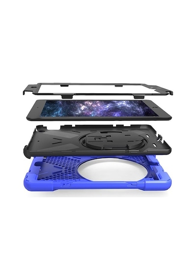 Apple Uyumlu iPad  Pro 10.5, 3 Katmanlı Standlı Zırh Kılıf-Shockproof Case (323622378)