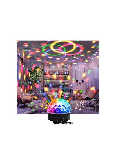 Vıp Renkli Led Işıklı Mini Disko Lambası Bluetooth Music Colorful Led Light + Hoparlör Usb Kablolu