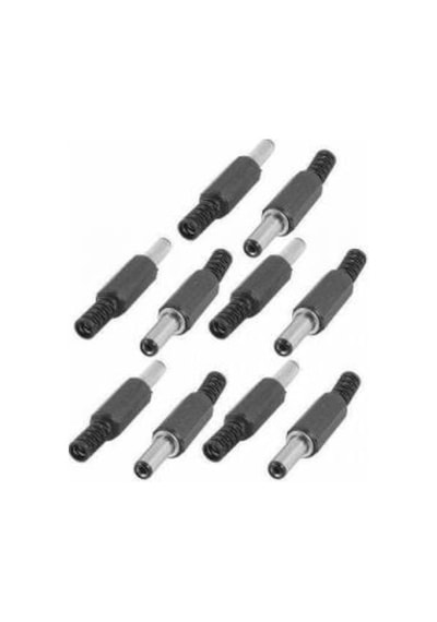 10 Adet Dc Power Jak Erkek Adaptör Ucu Soket 2.1Mm Şase Jack Fiş