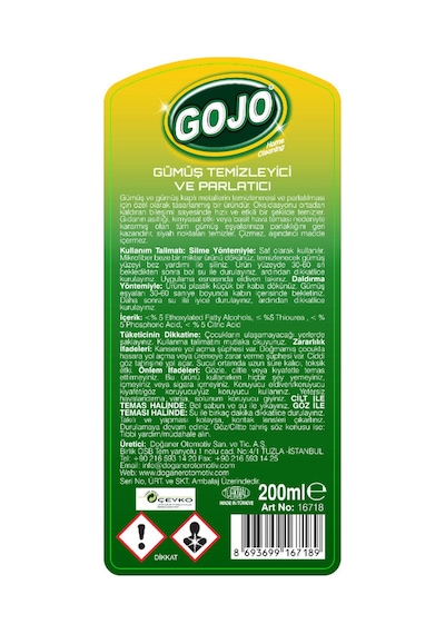 Gojo Gümüş Temizleyici Ve Parlatıcı 200 Ml