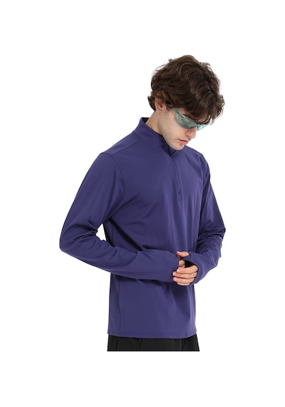 Sportive Boone Half-zip Erkek Mavi Koşu T-shirt 25ke1015-mvı 1776477 Mavi