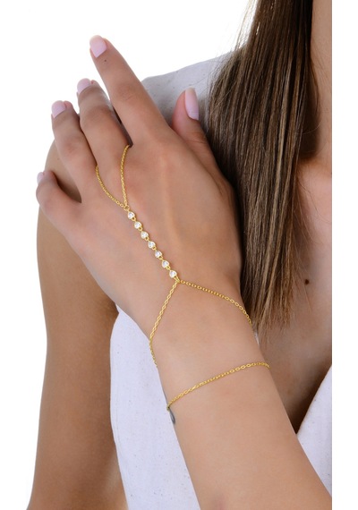 Gümüş Altın Yaldızlı Zirkon Taşlı Sıvama Modeli Bağlı Kalpler Şahmeran Barcode Beyaz - Rose Gold