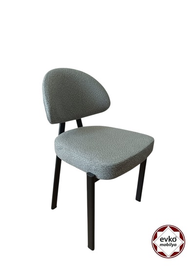 Evko Mobilya Damla Sandalye, Mutfak Salon Sandalyesi, 2 Adet Sandalye, Metal Sandalye, Yemek Sandalyesi, Otel Cafe Restoran Sandalyesi Gri