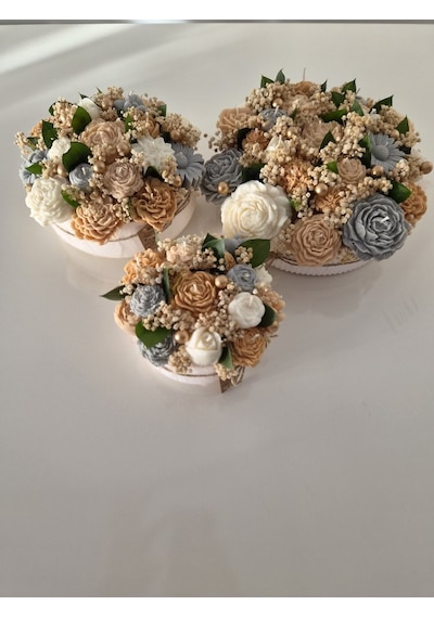 Yaşam Candle 3 Boy Set Mum Buketi Stok Kodu:1801201 Çok Renkli