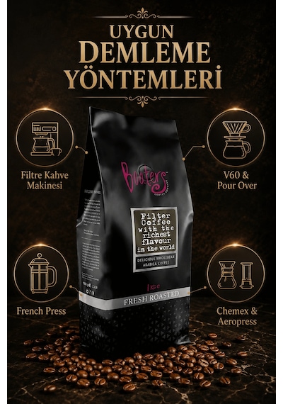 Boaters Öğütülmüş Filtre Kahve 1 KG Medium-Dark Kavrum