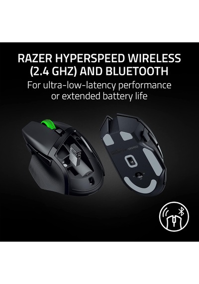 Basilisk V3 X Hyperspeed - Özelleştirilebilir Kablosuz Oyun Mouse'u 9 Özelleştirilebilir Kontrollü İkonik Ergonomik Form, Hyperspeed Kablosuz, 18k Optik Sensör, Chroma Rgb Siyah
