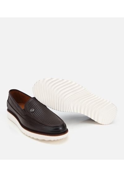 Hotiç Erkek Deri Kahverengi Delikli Hafif Tabanlı Klasik Loafer 02ayh324910a480 02ayh324910a480