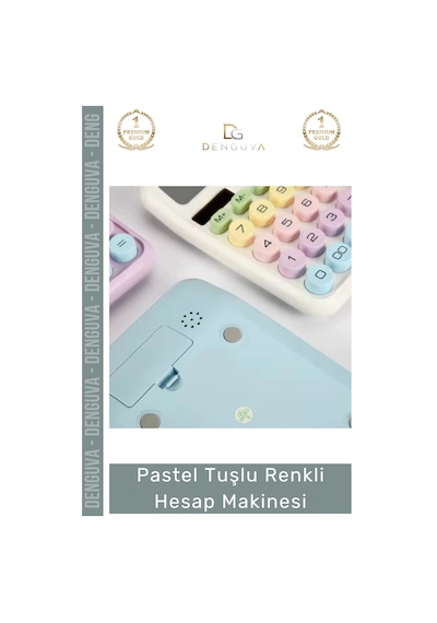 Hesapmakinesi Estetik Pastel Ergonomik Ofis Okul Fonksiyonel Büyük Ekran Tuşlu Renkli Hesap Makines Diğer