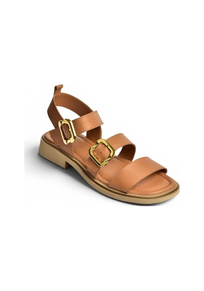 Fox Shoes Y291594203 Taba Hakiki Deri Sandalet