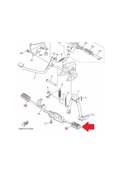 Yamaha Crypton C8 Or.  Basamak Lastiği 1 Adet 4S9-F7413-00