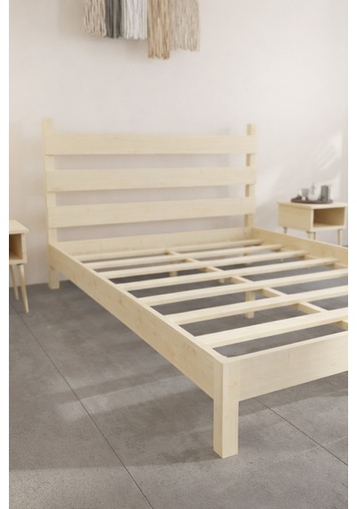 Renazzo Natura Masif Ahşap Karyola Natürel 90x190 Natürel - 90 X 190 Renazzo Natura Masif Ahşap Karyola Natürel 90x190 Natürel - 90 X 190