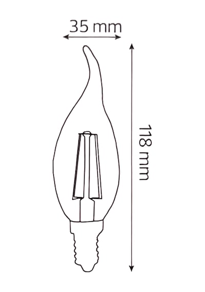 Horoz 001-014-0004 Led Filament Ampul 4w E14 Duy Beyaz Işık
