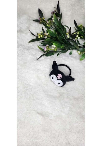 Kuromi Saç Lastik Toka-107 Siyah