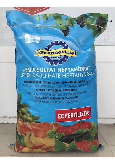 Demir Sülfat Gübresi Demir Sülfat Heptahidrat Demir Tuzu 25 KG