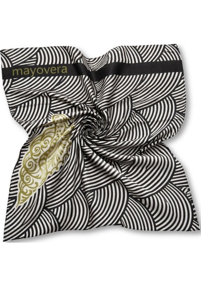 Bandana- Eşarp - Siyah Deniz Kabuğu 22 Çok Renki