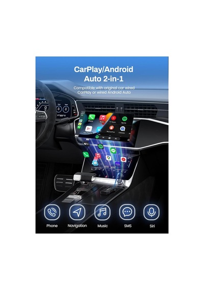 P80, 2'si 1 Arada Kablosuz Carplay Ve Android Auto Adaptörü - Kablolu Bağlantıyı Kablosuza Çevirci Diğer