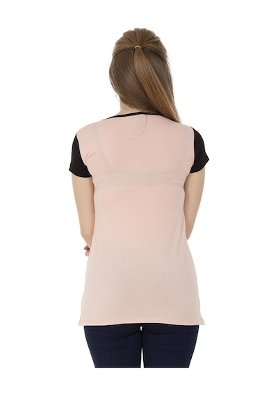 Toontoy Kids Toontoy Kız Çocuk T-shirt Paris Pul Nakış Pudra
